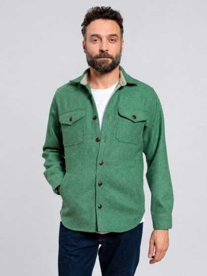 Overshirt in lana 4 tasche